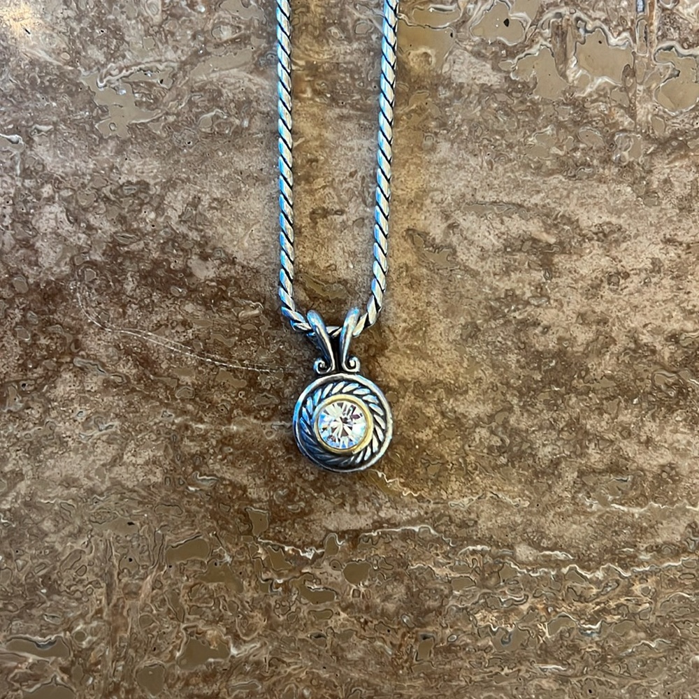 Brighton, double sided heart/crystal necklace